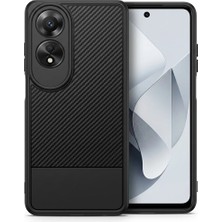 Anka Cep Cep Telefonu Aksesuarları Oppo A60 Kılıf Karbon Fiber Görünümlü ve Kamera Korumalı Silikon Kapak