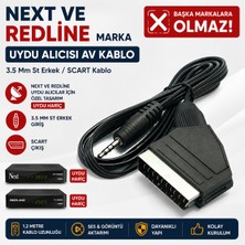 EYE PC Başka Marka Olmaz Next Marka Uydulara Uyumlu Uydu Alıcısı Av Kablo 3.5 mm St Erkek/scart Kablo 1.2 Metre Scart To 3.5mm Başka Marka Uydulara Olmaz