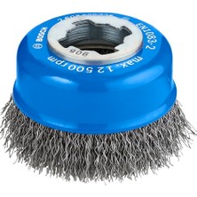 Esranın Dünyası Bosch Professional Accessories Clean Dalgalı Tencere Fırçası (Metal Için, X-Lock Için, Ø 75 Mm, Tel Kalınlığı 0,3 Mm, Ø 125 Mm)