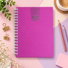 Ofisinn 2027 17X24 cm Sert Kapak Spiralli Günlük Ajanda Planlayıcı Pembe
