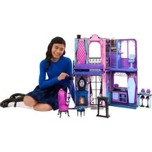 Esranın Dünyası Monster High Buh-Tique Hotel Oyuncak Bebek Evi, Katlanabilir Oyun Seti, Her Odada Korkutucu Sürprizler ve Mobilya ve Aksesuarlar Dahil 13'ten Fazla Oyun Parçası, JBF16