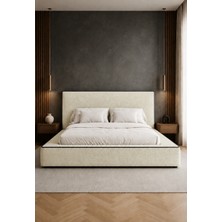 Hmz Odessa Zarif Tasarım Başlıklı Gri Çift Kişilik Karyola 140 x 200 cm
