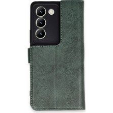 Vivo V30 Lite 4g Kılıf Trend S Plus Kapaklı Kılıf - Yeşil