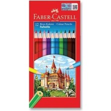 Esranın Dünyası Faber-Castell Karton Kutu Boya Kalemi 12 Renk Tam Boy