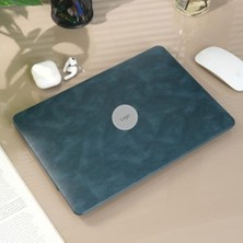 Khi-Zai MacBook Pro 13 Inç Kılıf A2338 M1 M2 Uyumlu Deri Dokulu Sert Koruyucu Hard Case A1706 A1708 A1989 A2159 A2251 A2289MAVI
