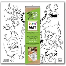 Esranın Dünyası Akademi Çocuk Funny Mat White 40X40CM - Sevimli Canavarlar