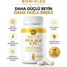 Bonivias Alfa Lipoik Asit (R) Fosfatidilserin, Fosfatidilkolin, N-Asetil Karnitin, L-Glutamin, Taurin, Sitikolin ve Vitamin C, E, B5 İçeren Takviye Edici Gıda
