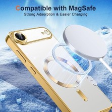 Khi-Zai iPhone 17 Air Şeffaf Manyetik Kılıf (Magsafe Uyumlu) + 2 Temperli Cam – Anti-Sarı, Darbeye Dayanıklı (Gold)