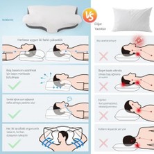 Khi-Zai Boyun Desteği Için Ultra Fıtık Ağrı Giderici Soğutma Yastığı, Ayarlanabilir Servikal Yastık Rahat Uyku, Icin Ergonomik Konforlu Hafızalı Köpük Yastıklar Kırışık Giderici (Beyaz Gri)