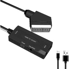 Esranın Dünyası Lunatic 2652 HDMI To Scart 1080P Hd Av Video Çevirici Dönüştürücü Adaptör