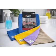 Esranın Dünyası Suff Genel Temizlik Bezi Mikrofiber 4'lü Fırsat Paketi Gül 40X30CM (Mix Renk)