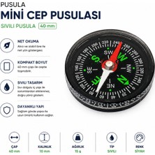 Labolist Pusula - Mini Cep Pusulası - Sıvılı Pusula 40 mm