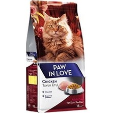 Bezos Paw In Love Yetişkin Kedi Maması Tavuk Etli 15KG 1 Adet