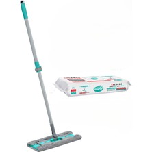 Esranın Dünyası Smarter Magic Mop + Yer Temizlik Havlusu Hediyeli Paspas Mandallı Set Yüzey Bez Uyumlu