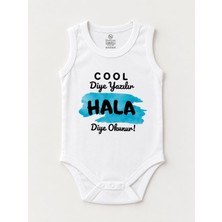 Yazılı Kolsuz Bebek Body Zıbın