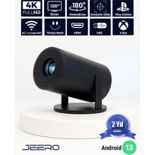 Esranın Dünyası Jeero HY300PRO Multimedia Ultra Hd 1080 Android 13 Projeksiyon Cihazı (Türkçe Menü) H713 Chipset