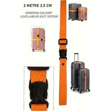 Enuia 2 Metre Valiz Çanta Bavul Bagaj Valiz Birleştirme Bağlama Askısı Kemeri Kayışı Organizeri 2,5 cm En