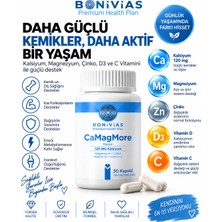 Bonivias Camagmore Kalsiyum, Magnezyum, Çinko, K-D Vitamini Gıda Takviyesi
