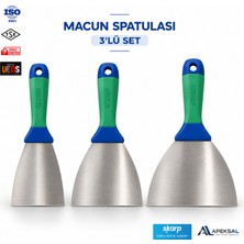 Skarp Profesyonel Macun Spatulası 3’lü Set 6-10-14 / 8-12-18 cm Esnek Alçı Dolgu Ispatula