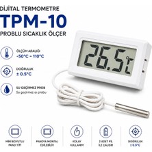 Labolist Dijital Termometre Tpm-10 - Problu Sıcaklık Ölçer -50-110C Beyaz