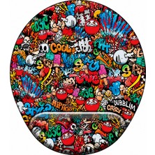 Hamiki Çılgın Graffiti Bilek Destekli Mouse Pad