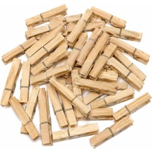 Esranın Dünyası 20 Adet Bambu Ahşap Mandal Doğal Çamaşır Mandalı Bpa Içermez Çok Amaçlı Dekoratif Hobi ve Paketleme Kullanımı