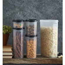 Esranın Dünyası Tupperware Oval Serisi Kuru Erzak Saklama Seti 5'li