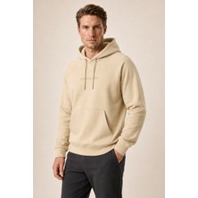 Redline Kitell Yeni Sezon Erkek Regular Fit Pamuklu Kapüşonlu Sweatshirt Bej