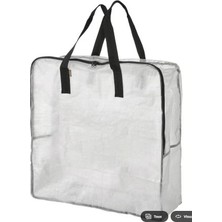 Esranın Dünyası Ikea Dımpa Saklama Çantası, Polipropilen, Fermuarlı, Şeffaf, 65X22X65 Cm, Dayanıklı