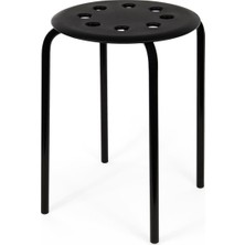 Esranın Dünyası Ikea Marıus Stapelhocker 45CM Sitzhöhe Stahl (Schwarz)