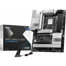 Esranın Dünyası Msı Pro Z890-A Wıfı Soket 1851 Ddr5 9200MHZ(OC) USB 20GBPS 4xm.2 2xtb4 HDMI 2x Dp 5g Lan Wıfı 7 Atx