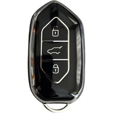 Brf Store Prime Autohan Keys T10X T10F Akıllı Anahtar Kılıfı, 3 Tuşlu, Nano Koruma (Siyah-Gümüş)