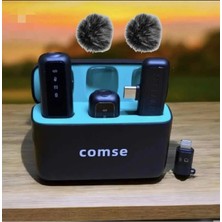 Brf Store Prime Comse Sx6 Iphone ve Type-C Uyumlu Kablosuz Yaka Mikrofonu Göstergeli LED Şarj Kutulu Gürültü A