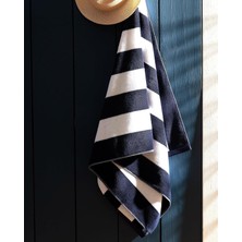 Brf Store Prime Madame Coco Hector Plaj Havlusu - Beyaz/lacıvert - 80X160 cm