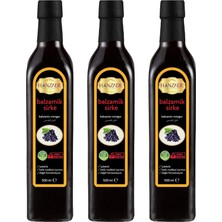 Brf Store Prime Hanzade Bitkisel Balzamik Sirke 500 ml x 3 Adet Doğal Fermantasyon Içilebilir Katkısız Cam Şiş