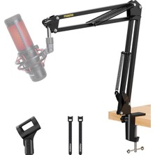 Brf Store Prime Maono Mikrofon Kolu, Mic Boom Kol Standı (BA20) -Max Yük 1kg, Masa Kelepçeli Metal Süspansiyon