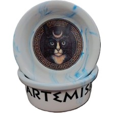 Esranın Dünyası Raccoon Olimpos Serisi Artemis Seramik Mama ve Su Kabı 300ML