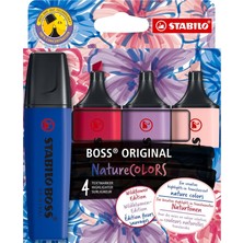 Brf Store Prime Stabılo Boss Naturecolors Wildflower - 4'lü Paket | 4'lü Paket - Allık, Bordo, Gri Menekşe ve