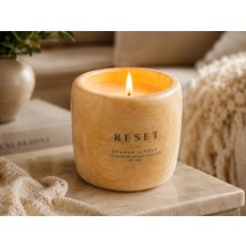Esranın Dünyası Vmga Beton Soya Mum Portakal & Narenciye Kokulu El Yapımı Dekoratif Cozy Candle, Premium Beton Kap Mum, Minimalist Ev Dekorasyonu Hediye, 100GR Imza Koleksiyonu