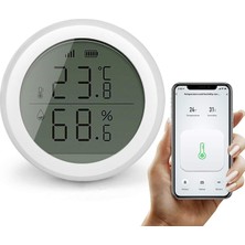 Brf Store Prime Hymark Zigbee Tuya Akıllı Yaşam Uygulaması Sıcaklık Nem Sensörü LCD Ekran App Kontrol Alexa Go