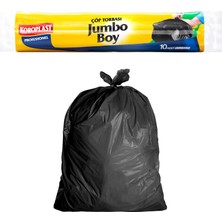 Brf Store Prime Ekonomik Endüstriyel Çöp Torbası Jumbo Siyah 10’lu 80×110 Cm, Yırtılmaya Dayanıklı, Jumbo Boy