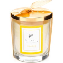 Esranın Dünyası Kapaklı Amber Çiçeği Kokulu Vegan Mum (140 Gr)