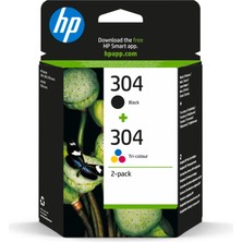 Brf Store Prime Hp 304 (3JB05AE) Multipack Orijinal Yazıcı Kartuşları 1x Siyah, 1x Renk Hp Deskjet 26XX, 37XX,
