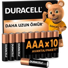 Brf Store Prime Duracell Basıc Aaa Alkalin Ince Kalem Pil (10'lu Paket) – 1,5V | Daha Uzun Ömürlü – Günlük Cih
