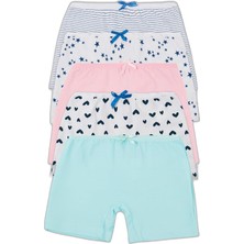 Brf Store Prime Lela Desenli Streç Pamuklu 5'li Paket Boxer Kız Çocuk Boxer 6651008YILDIZ