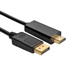 Brf Store Prime Alfais AL-4318 Displayport To HDMI Dönüştürücü Adaptör Kablosu, Siyah, 1.8 Metre