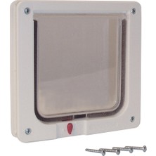 Esranın Dünyası Mükemmel Pet Kedi Flap Kapı, 4 Yollu Kilitli Pet Kapı, 6 1/4 x 6 1/4 "kapak Boyutu
