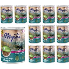 Esranın Dünyası Mystic Yavru Köpek Biftekli ve Jöleli Konserve Mama 400 gr x 12 Adet