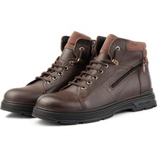 Brf Store Prime Ankle Hakiki Deri Bağcıklı Kauçuk Taban Erkek Bot, Fermuarlı Bot