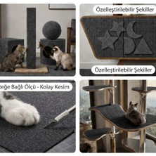 Empressco Kendinden Yapışkanlı Antrasit Kedi Tırmalama Halısı – 50X100 cm